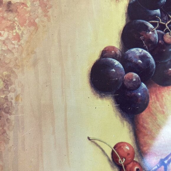 Vintage 1971 Daher Decorated Ware Fruit Motif Serving Tray - Picture 4 of 6